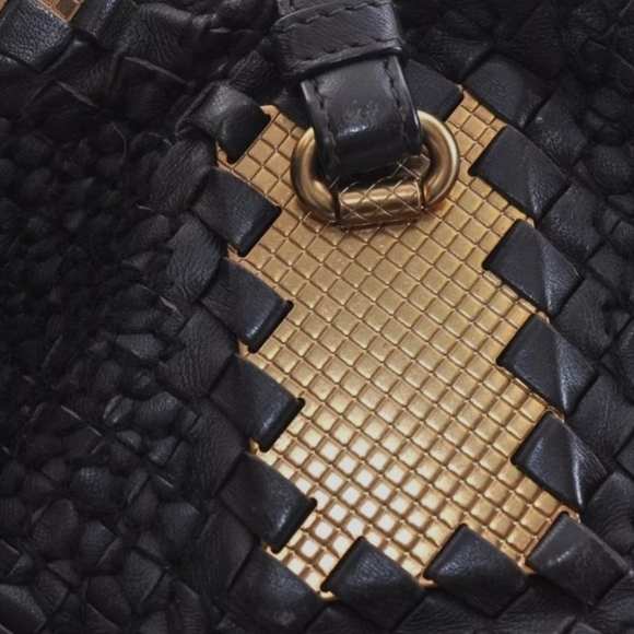 Authentic BOTTEGA VENETA Intrecciato Leather Shoulder Tote Bag Brown - Picture 10 of 15